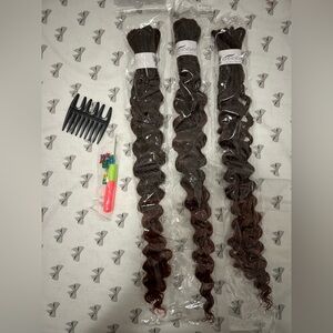 Brown Hair Extensions with Comb